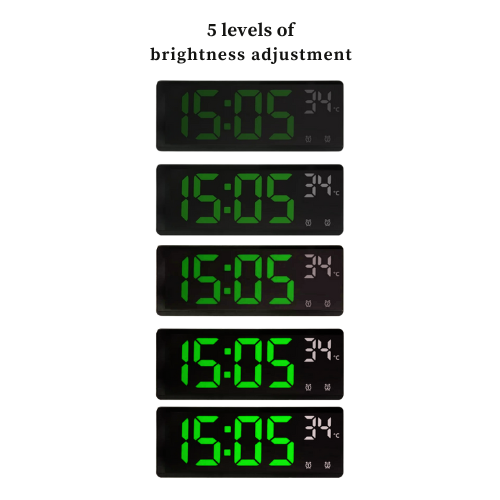 Multi-Function Alarm Clock with Mirror Display