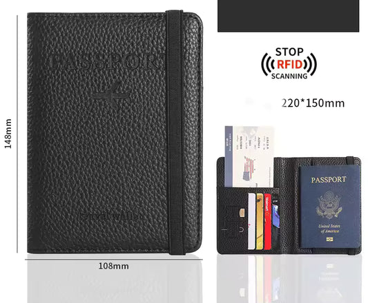 Leather: Colorful Passport Card Holder