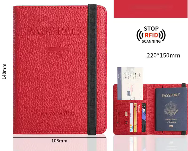 Leather: Colorful Passport Card Holder