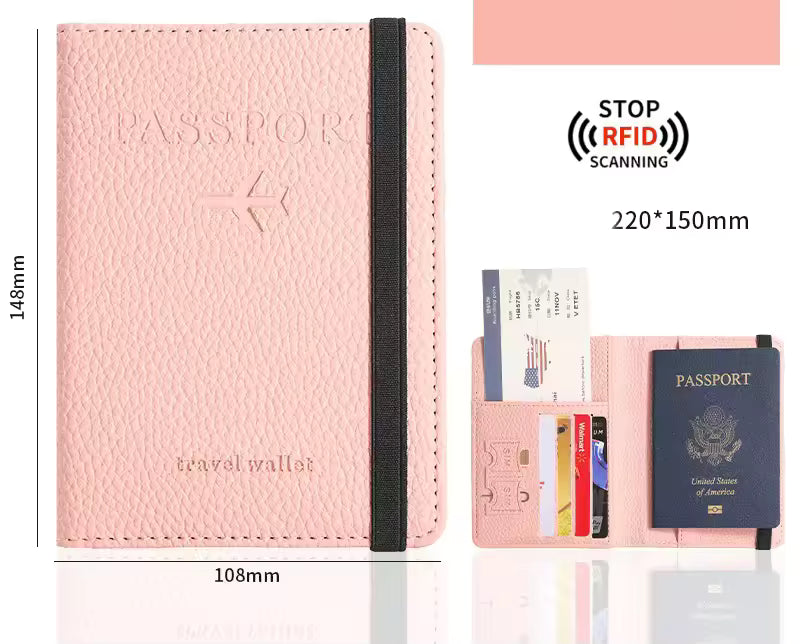Leather: Colorful Passport Card Holder