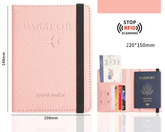 Leather: Colorful Passport Card Holder