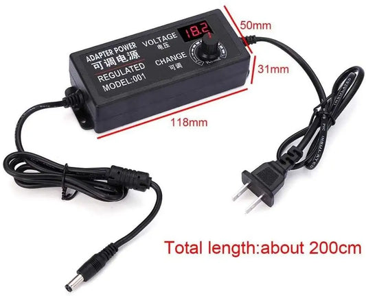 Adjustable AC/DC Power Adapter (3V–24V)
