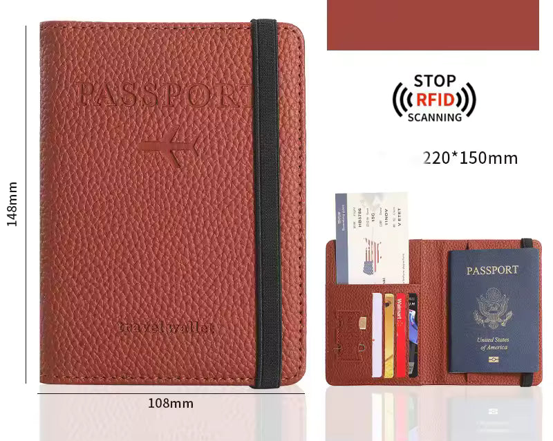 Leather: Colorful Passport Card Holder