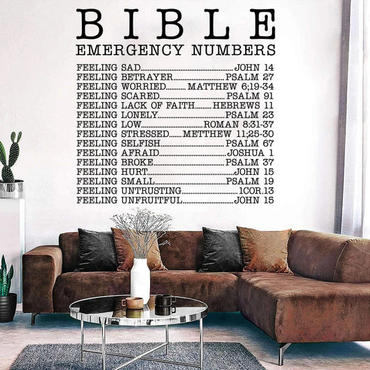 Bible Emergency Numbers Wall Sticker