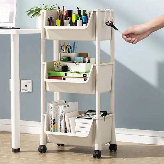 Multi-Layer Storage Cart with Wheels