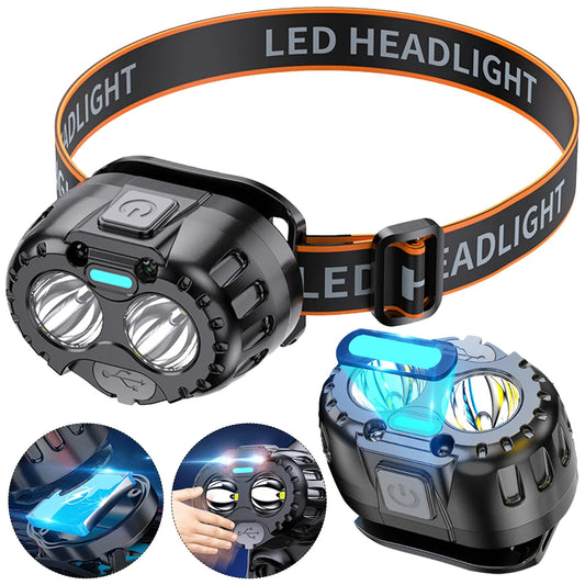 Bright Waterproof Headlamp for Outdoors
