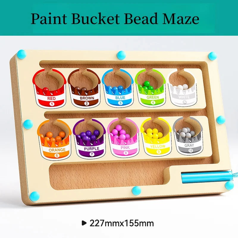 Magnetic Bead Maze Toy for Kids (Ages 2-6)