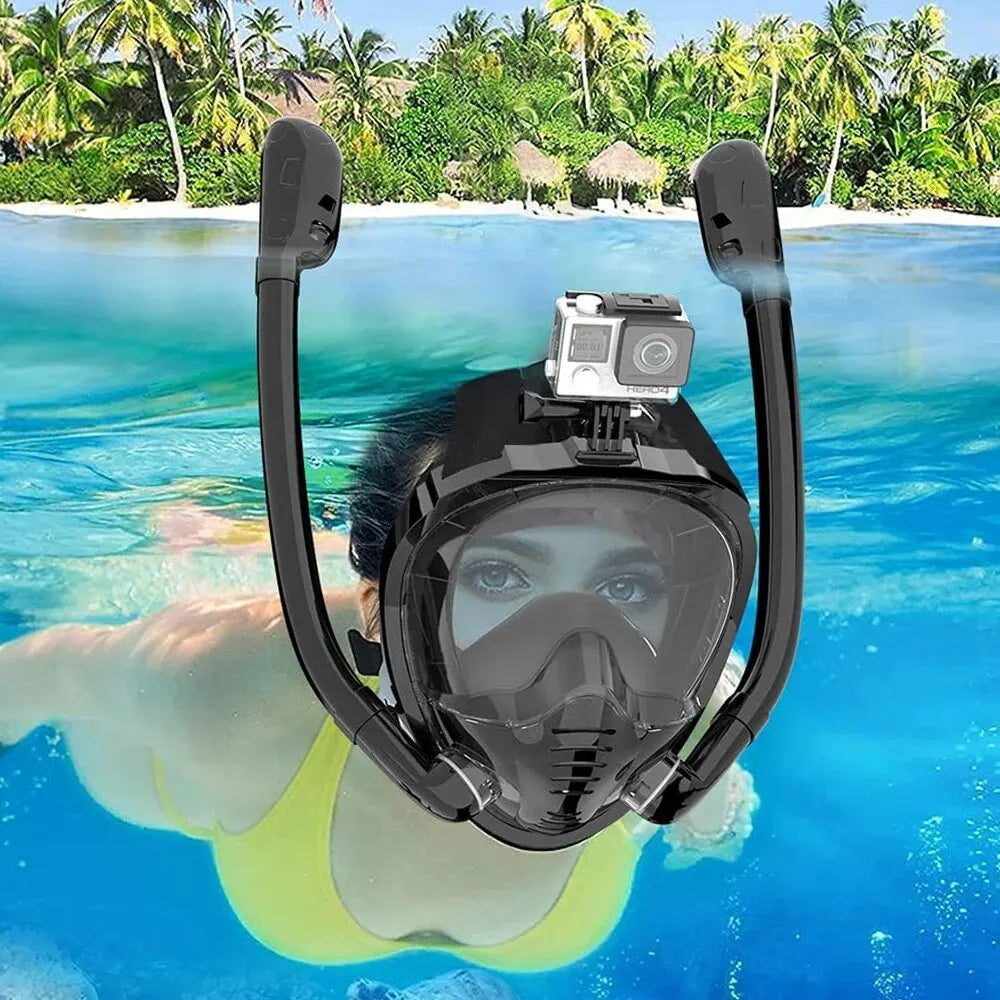 Full Face Snorkel Mask with 2 Snorkels