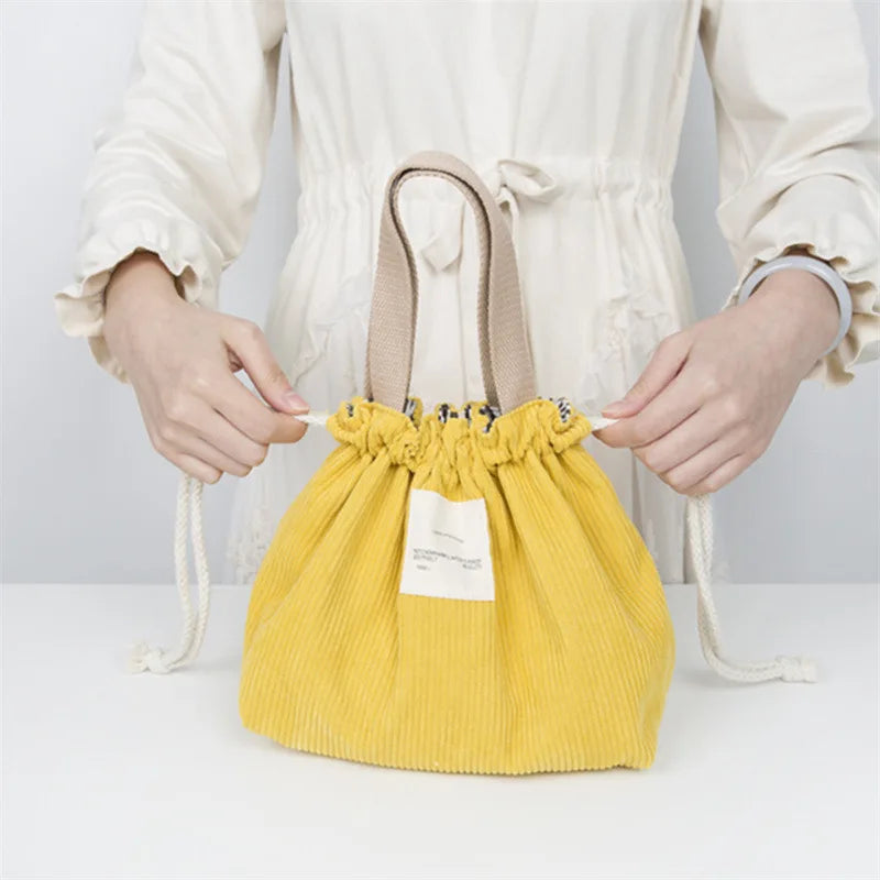 Corduroy Canvas Lunch Bag