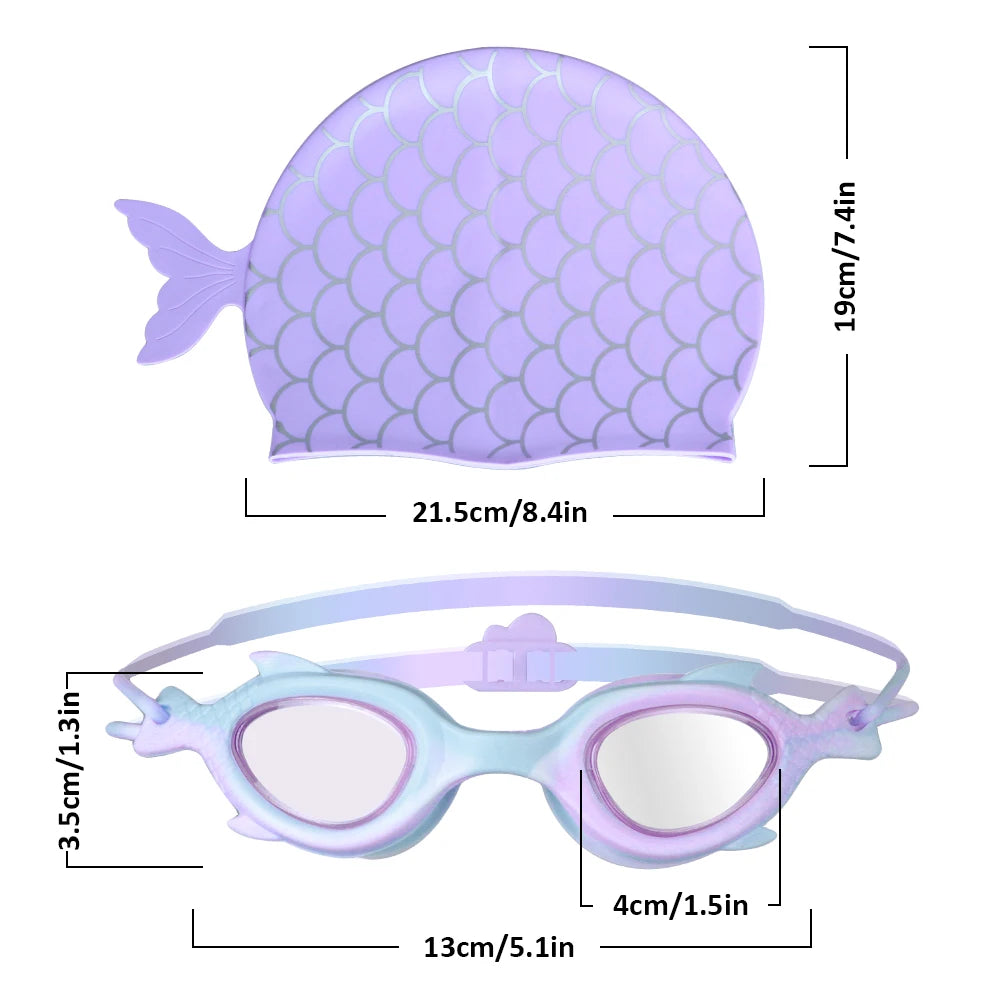 Professional Swimming Goggles & Cap Set