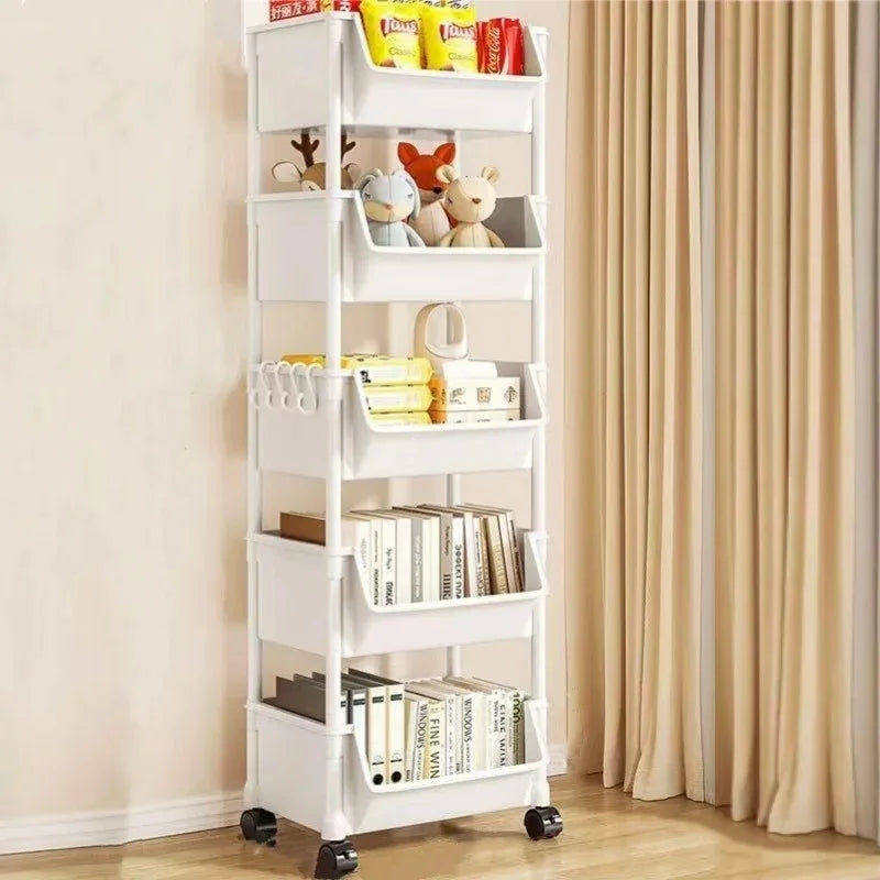 Multi-Layer Storage Cart with Wheels