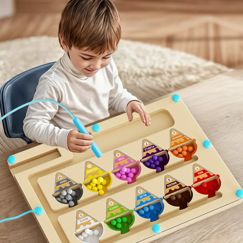 Magnetic Bead Maze Toy for Kids (Ages 2-6)