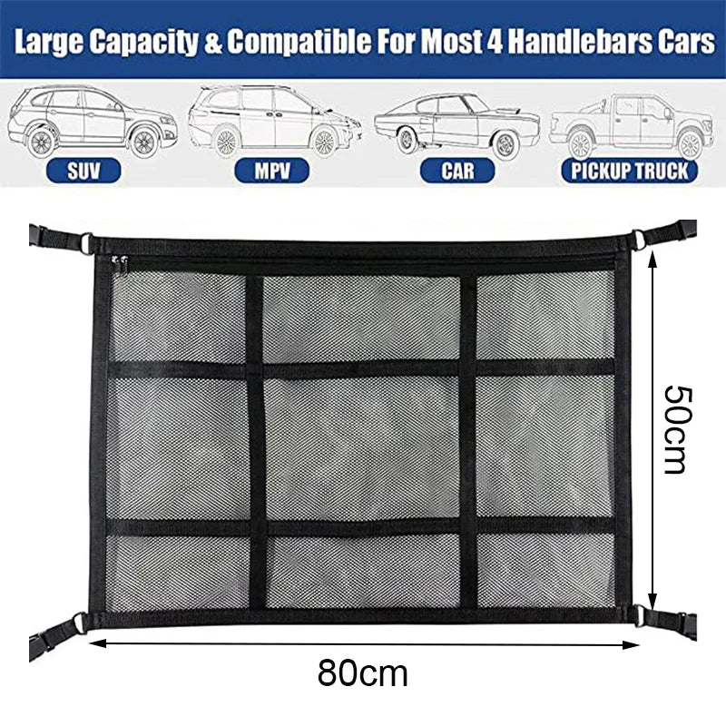 Car Roof Cargo Net Organizer
