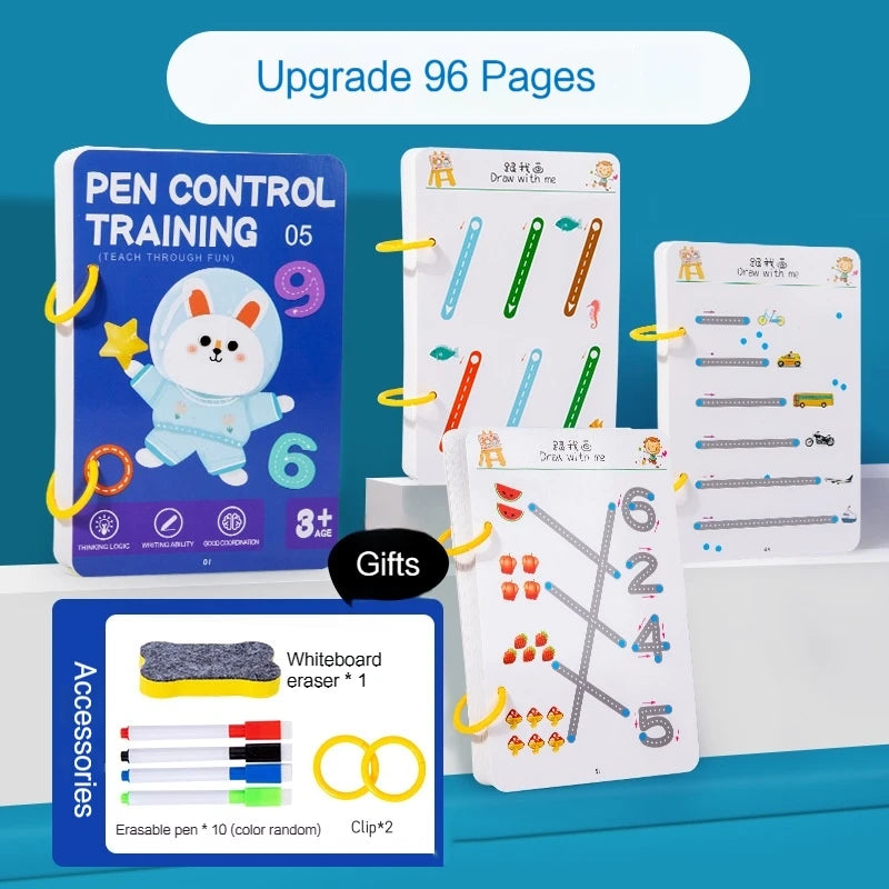 Tracing Reusable Kids' Practice Book