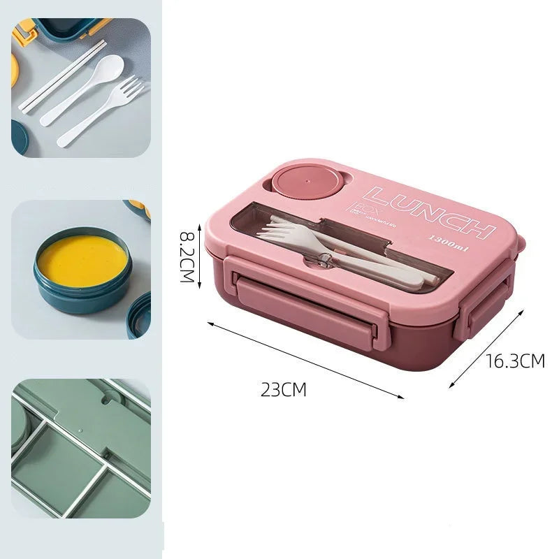 Compartment Lunch Box with Utensils