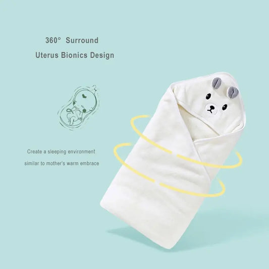 Baby Hooded Bath Towel – Soft Coral Fleece Swaddle Blanket