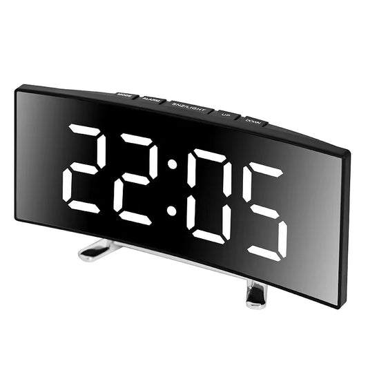 Silent LED Mirror Alarm Clock