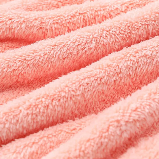 Baby Hooded Bath Towel – Soft Coral Fleece Swaddle Blanket