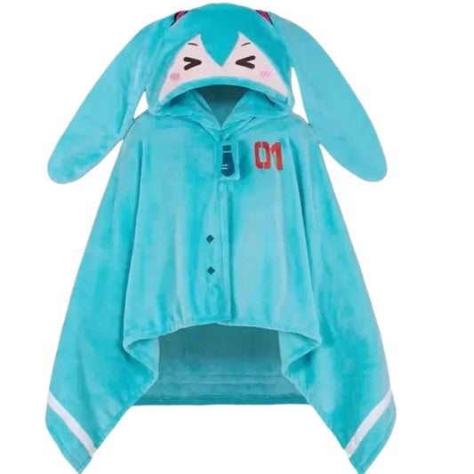 Hatsune Miku Kawaii Hooded Blanket