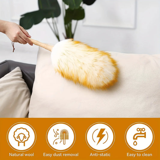 Premium Wool Dust Collector Brush