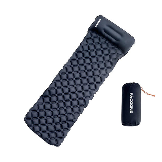 PACOONE Inflatable Camping Pad with Pillow