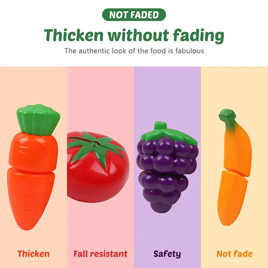 Kids' Cutting Fruit & Veggie Toy Set