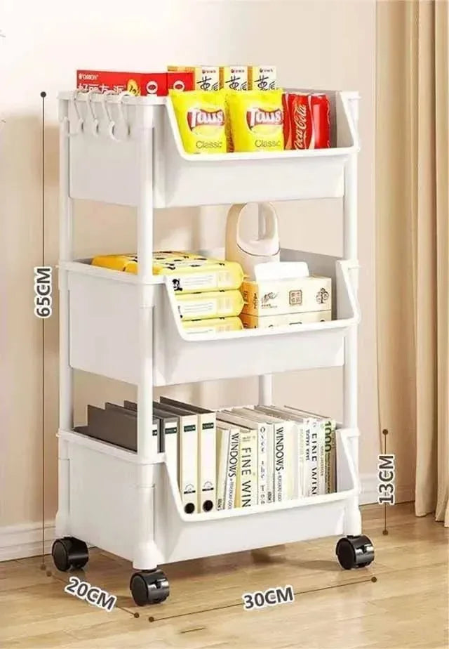 Multi-Layer Storage Cart with Wheels