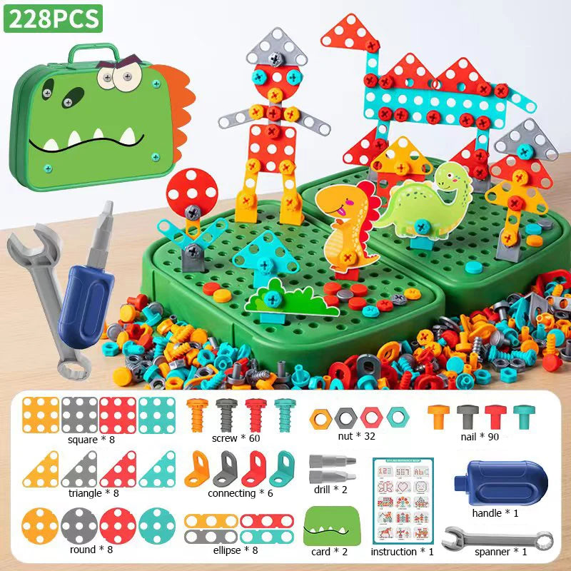 230/228-Pc Kids Tool Set Drill Puzzle