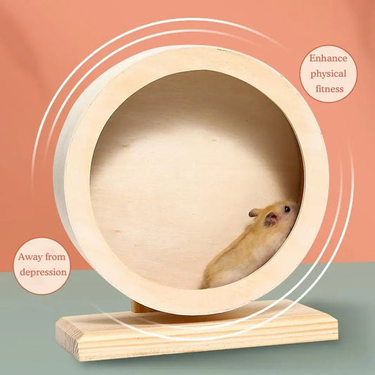 Silent Wooden Hamster Wheel
