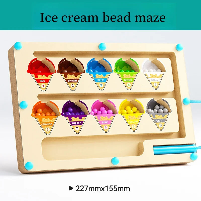 Magnetic Bead Maze Toy for Kids (Ages 2-6)
