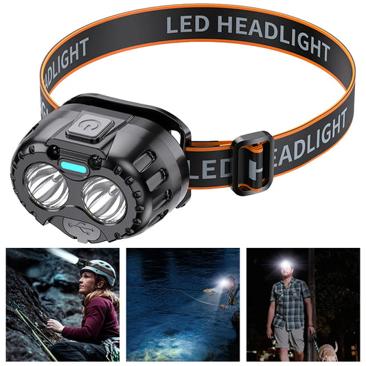 Bright Waterproof Headlamp for Outdoors