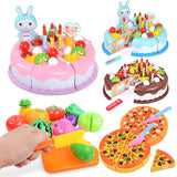 Kitchen Plastic Toys Cutting Food Set