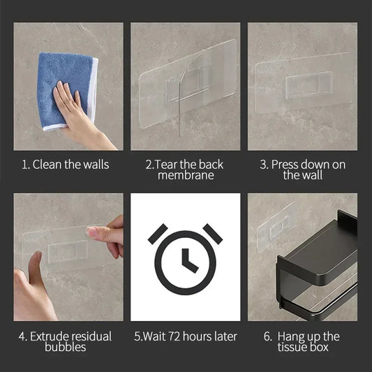 Punch-Free Toilet Paper Holder