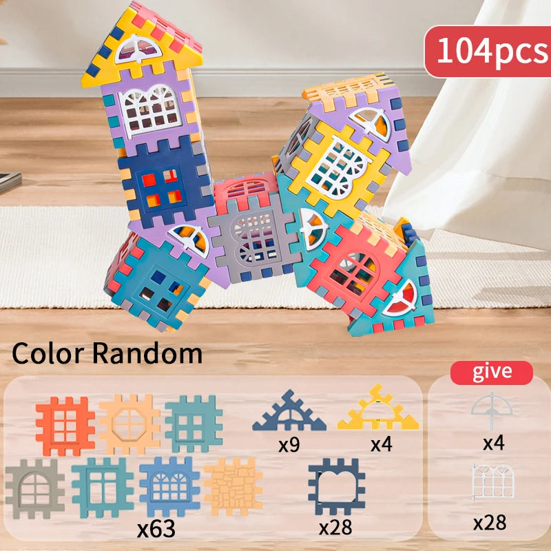 Kid's set Large House Building Blocks