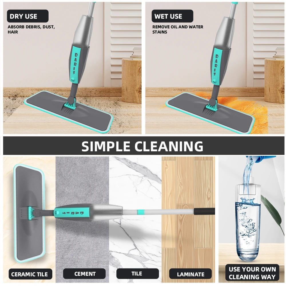 Magic Floor Cleaning Mop 360° Rotation