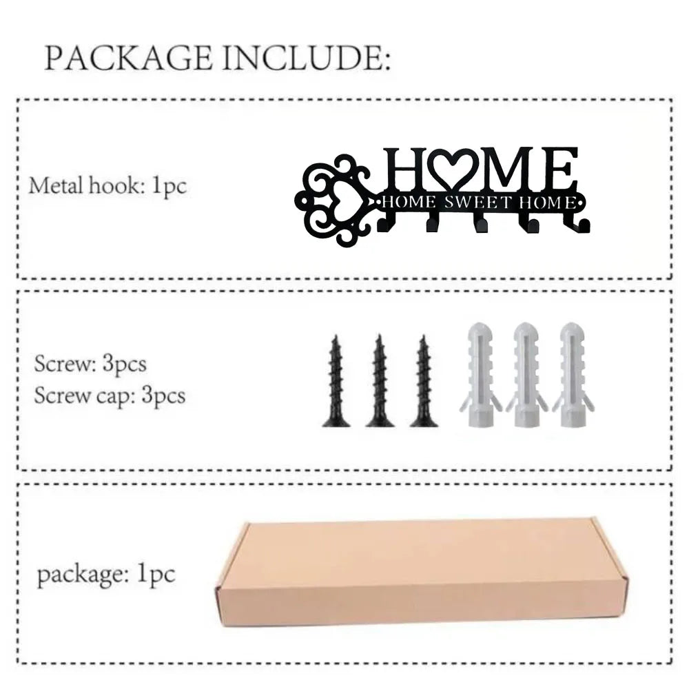 5-Hook Home Sweet Home Rack