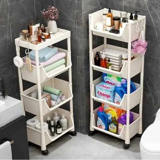 Multi-Layer Storage Cart with Wheels
