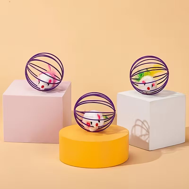 Interactive Cat Toy with Moving Mice