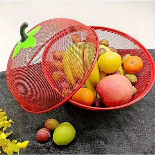 Apple-shaped Metal Mesh Fruit Basket