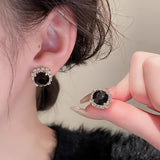 Black Rhinestone Jewelry Set