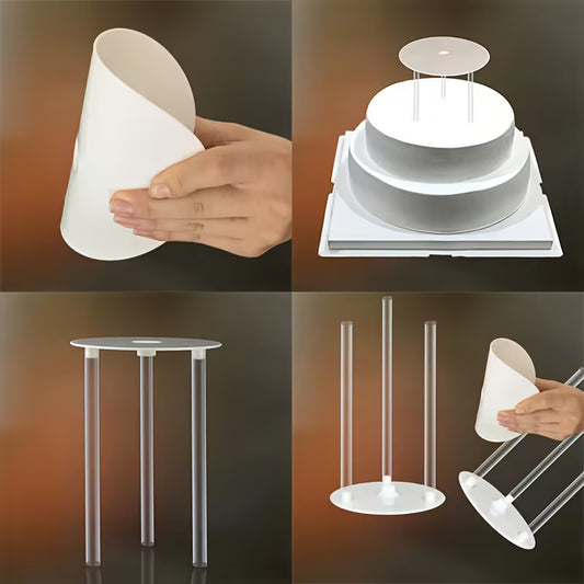 4pcs Cake Layer Support Frame Set