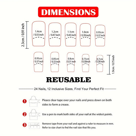 Red lace heart French nails