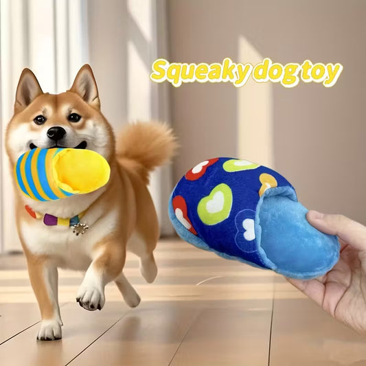 Squeaky Slipper Dog Toy