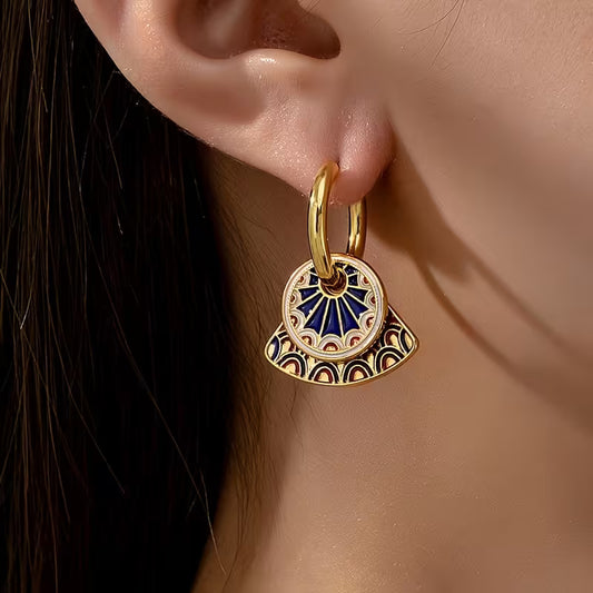 Vintage Fan Clip Earrings