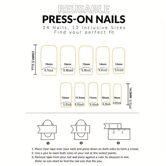 Heart line art French nails.