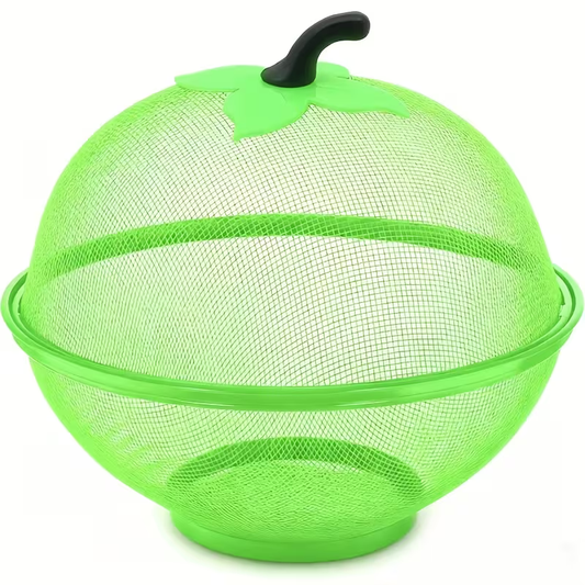 Apple-shaped Metal Mesh Fruit Basket