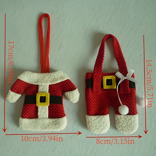 6pcs Santa Suit Cutlery Holders