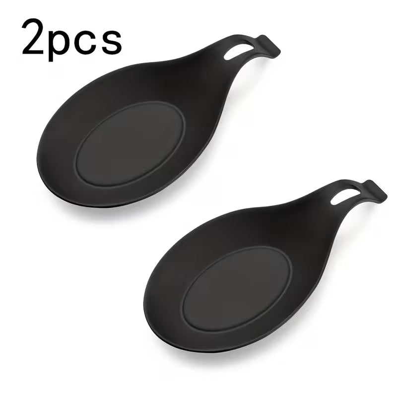 2pcs Heat-resistant Silicone Spoon