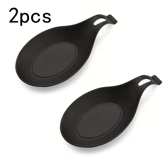 2pcs Heat-resistant Silicone Spoon