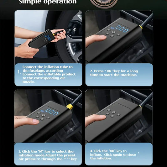 150PSI Portable Cordless Tire Inflator with Digital Display